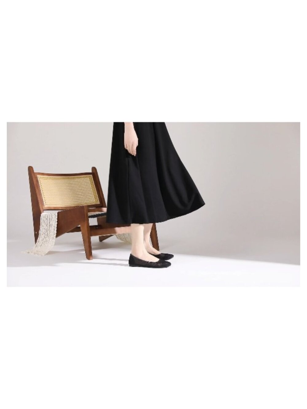 Knit Mesh Ballet Flats Memory Foam Slip On Comfortable Dress Shoes - Picture 6 of 6